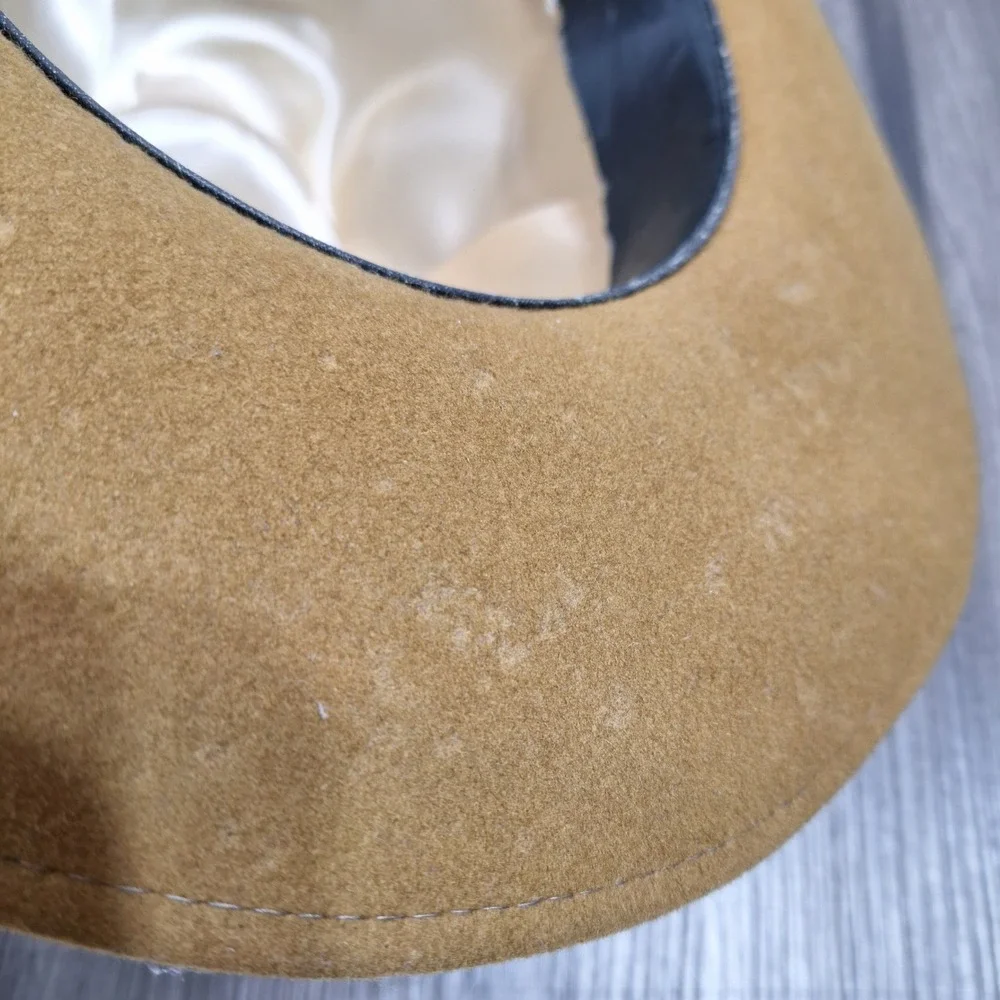 Imperial Merino Cowboy Hat Mens Tan Wool Felt Western Band Feather Vintage